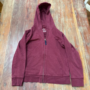 PRIMARY Burgundy Full Zip Hoodie Boys Size 10